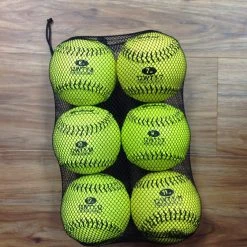 The Softball Group Set Of Optic Yellow 12" Weighted Leather Training Softballs
